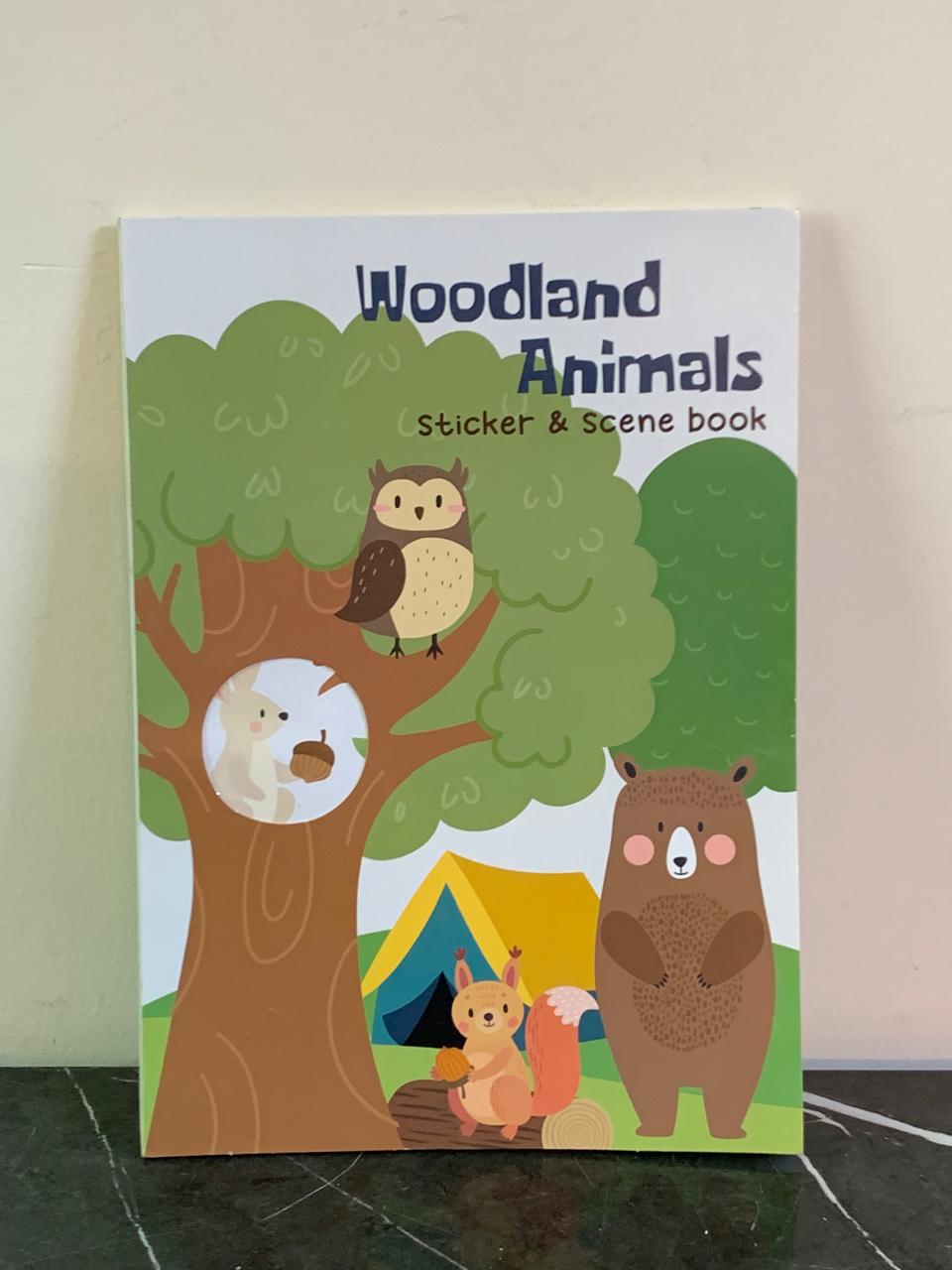 Woodland Animals Sticker & Scene Book. (New) SKU:BXL-106
