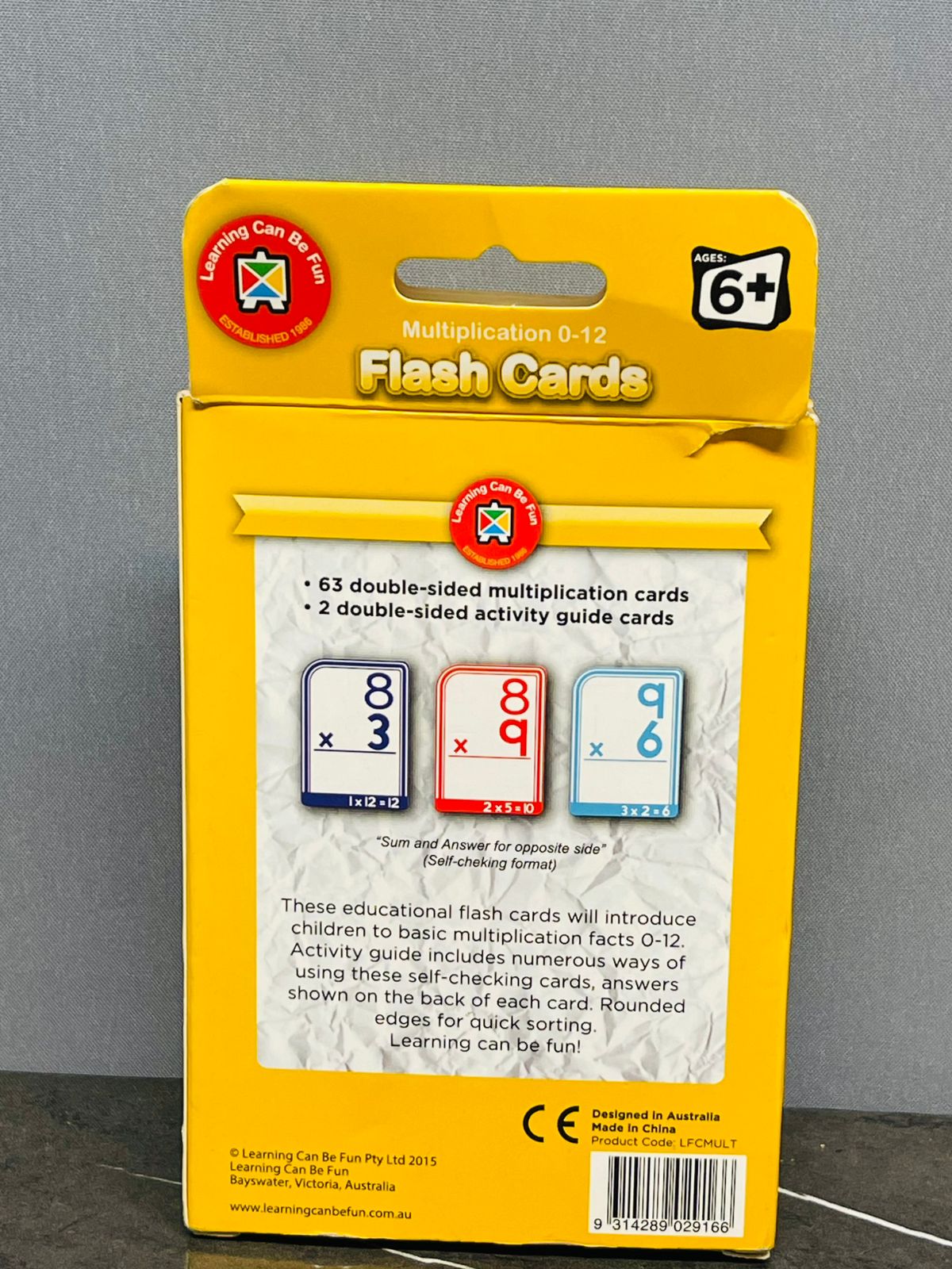Learning Can Be Fun Multiplication 0-12 Flash Cards.