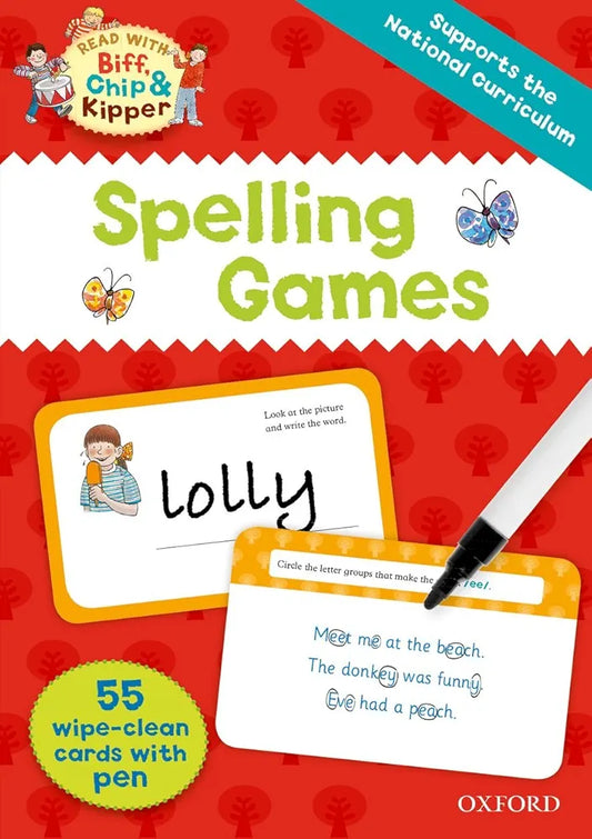 Oxford Reading Tree Read with Biff, Chip and Kipper: Spelling Games Flashcards (53 cards)