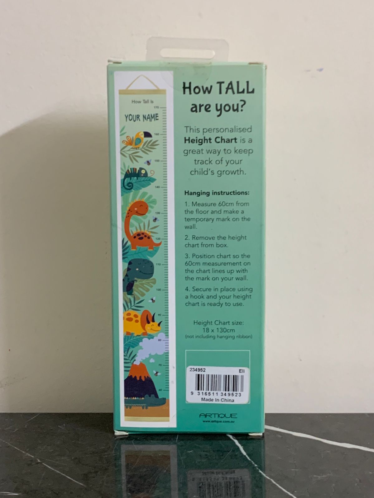 Child's Height Chart. SKU:BXL-048