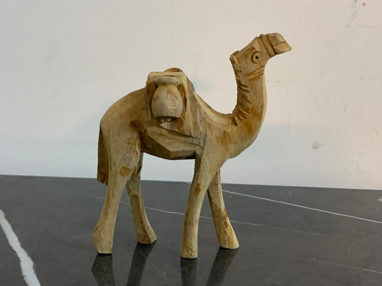 Wooden Camel Figurine. SKU:BXL-032