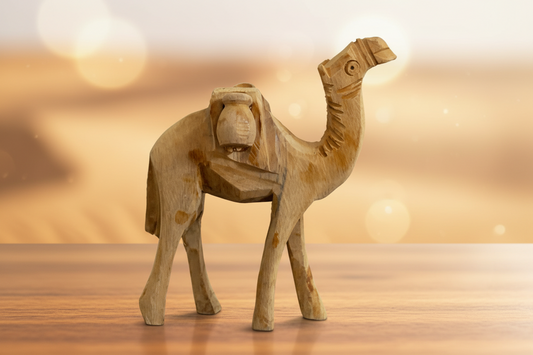 Wooden Camel Figurine. SKU:BXL-032