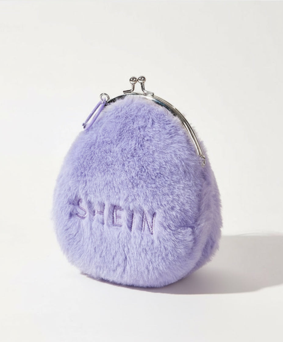 SHEIN Fluffy Clip Top Clutch Bag.  SKU: BXL-004