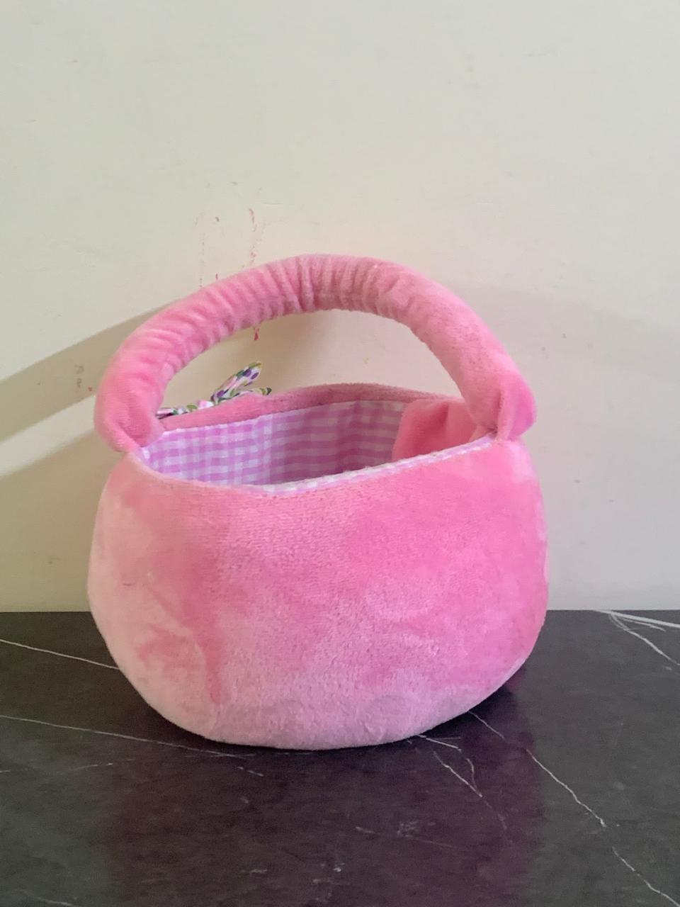 Plush Bunny Basket. SKU:BXL-804