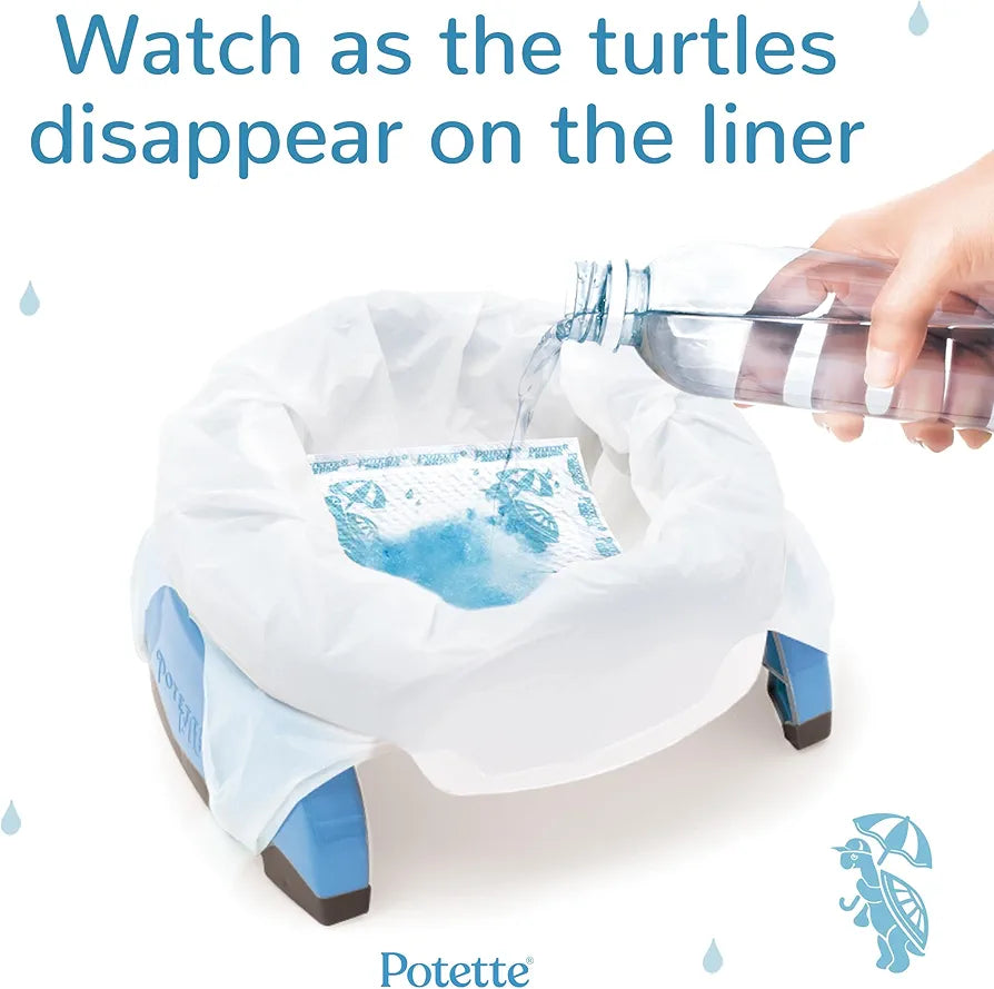 Potette Plus 2-in-1, Folding Travel Potty & Toilet Trainer Seat. SKU:BXL-804