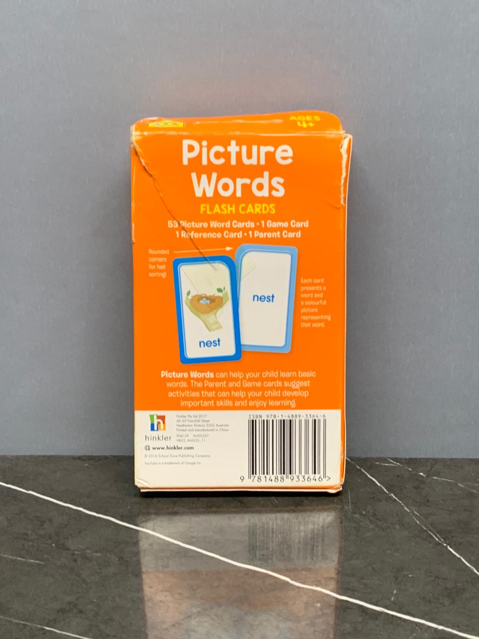 Picture Words Flash Cards.