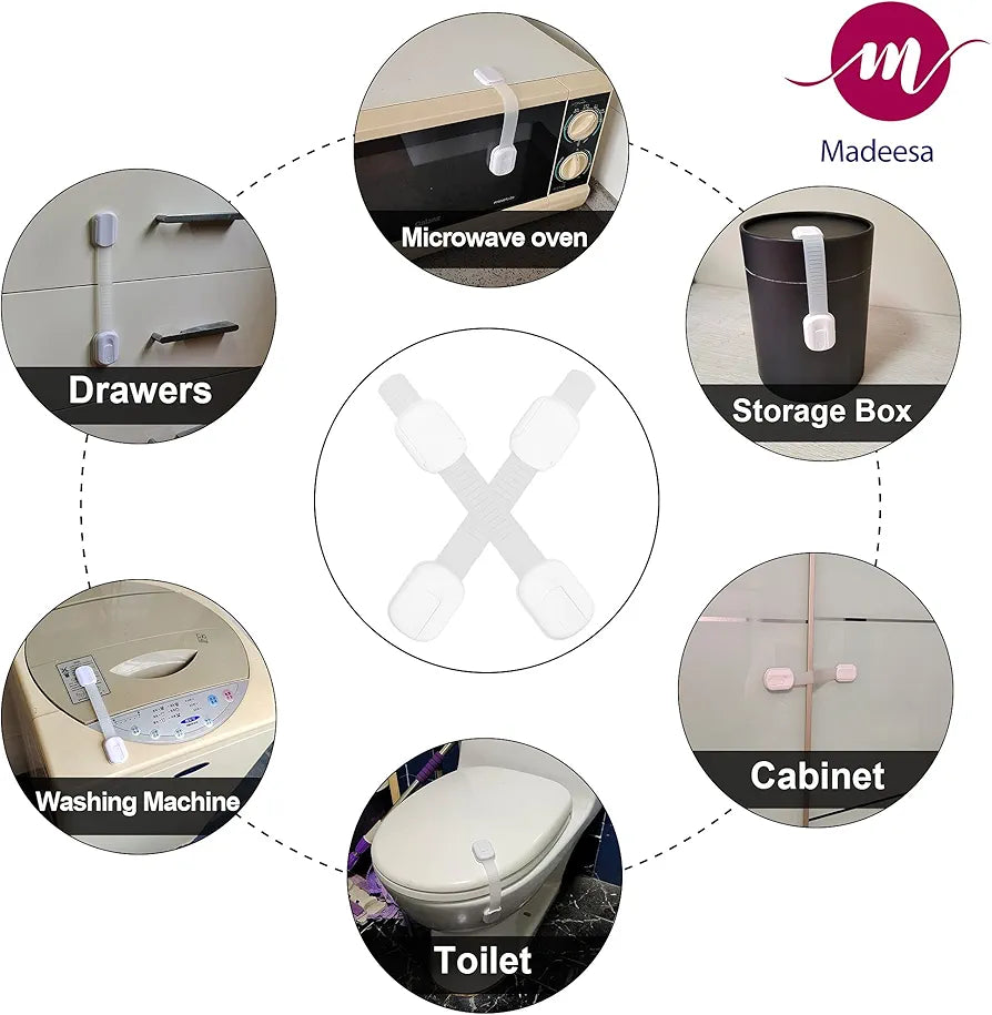 Child Safety Strap Locks.(Set of 3) SKU:BXL-114