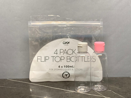 OXX Travel Pack Flip Top Bottles. (2 bottles) (new) SKU:BXL-014
