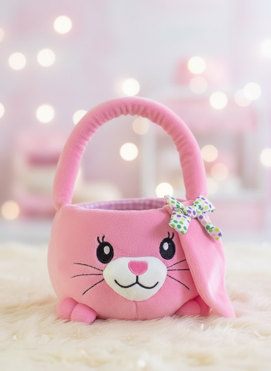 Plush Bunny Basket. SKU:BXL-804