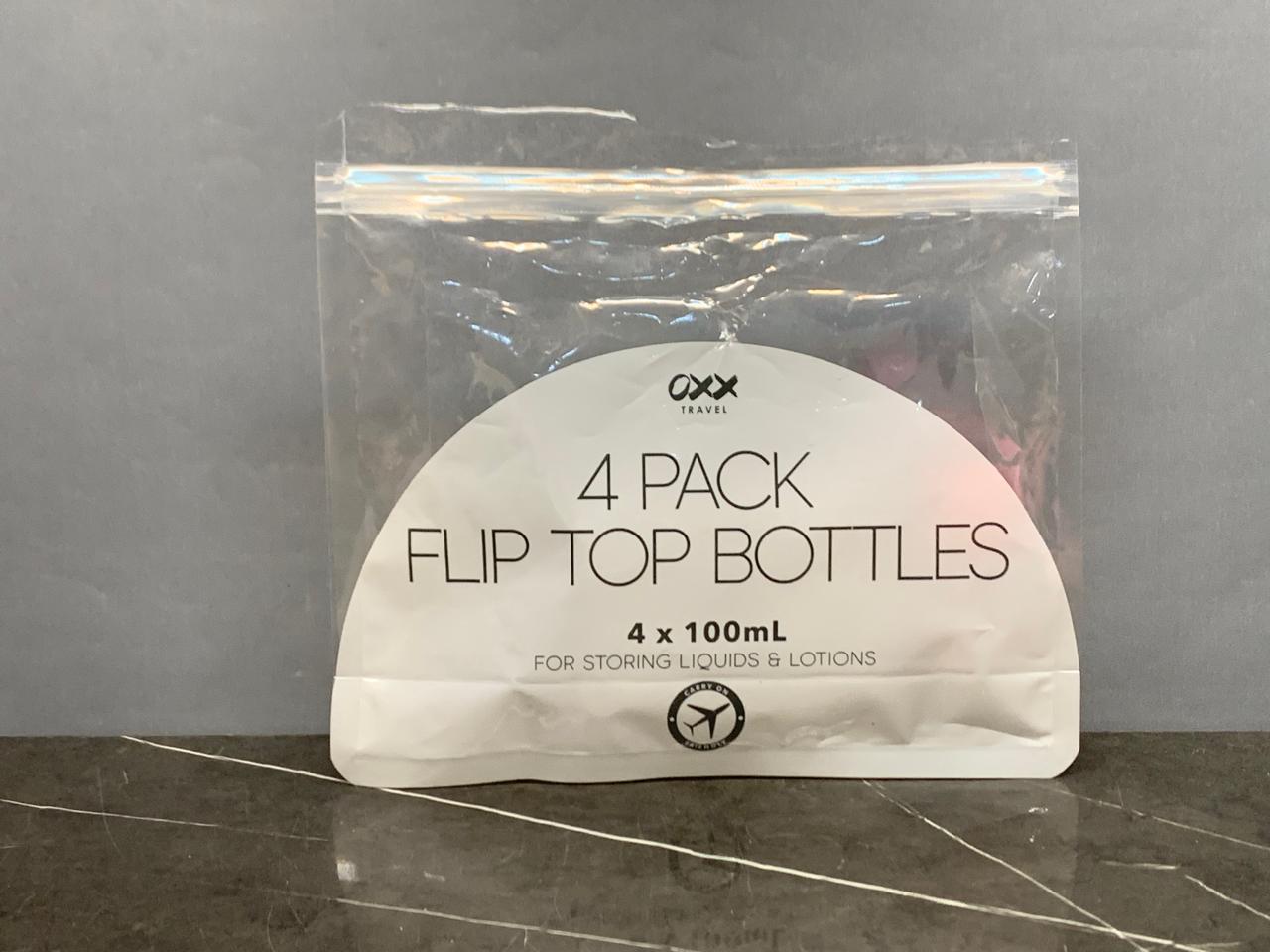 OXX Travel Pack Flip Top Bottles. (2 bottles) (new) SKU:BXL-014