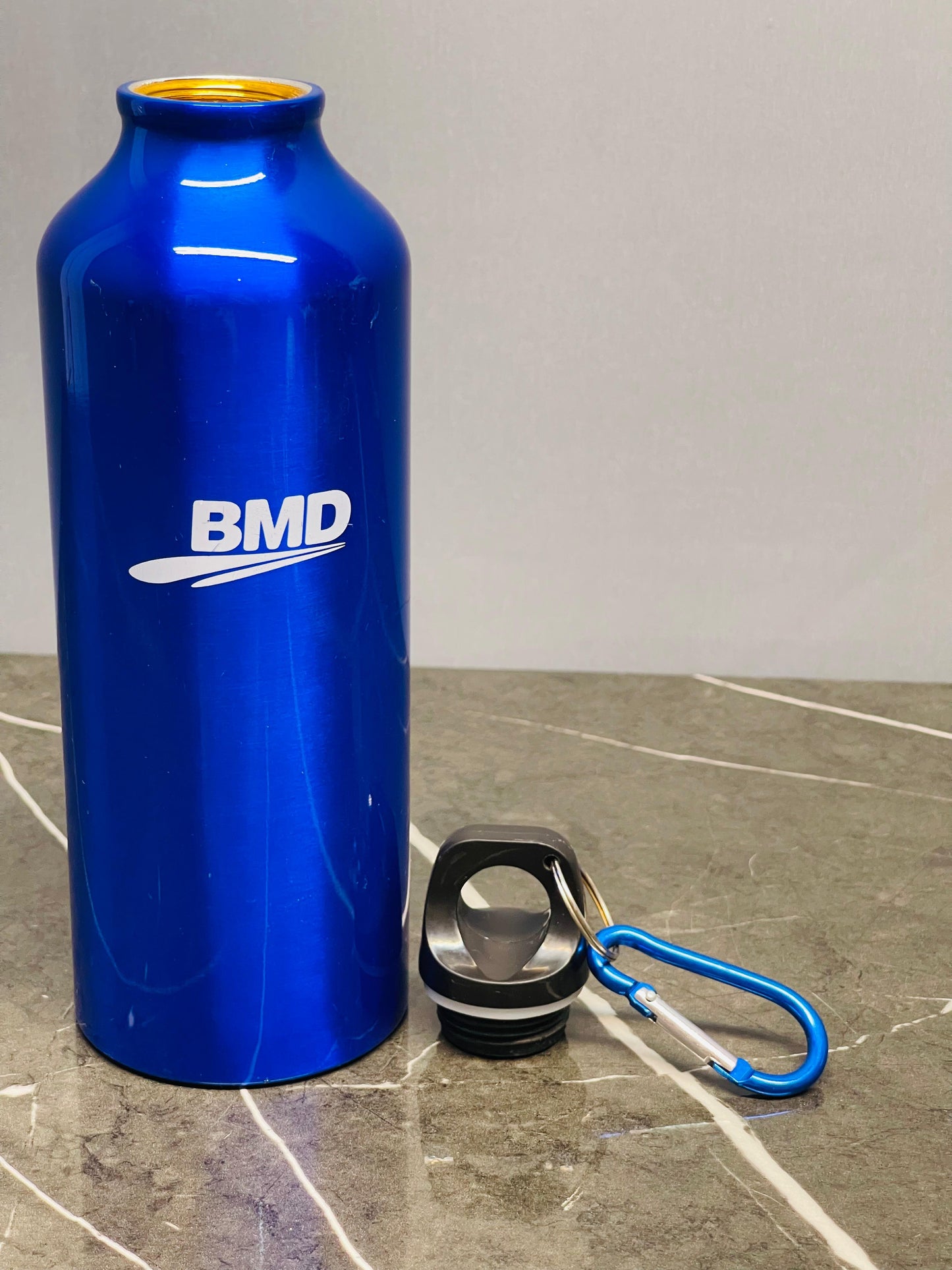 Blue Aluminum Water Bottle.
