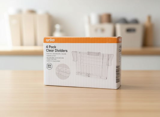 Anko 4 Pack Clear Dividers. SKU:BXL-114