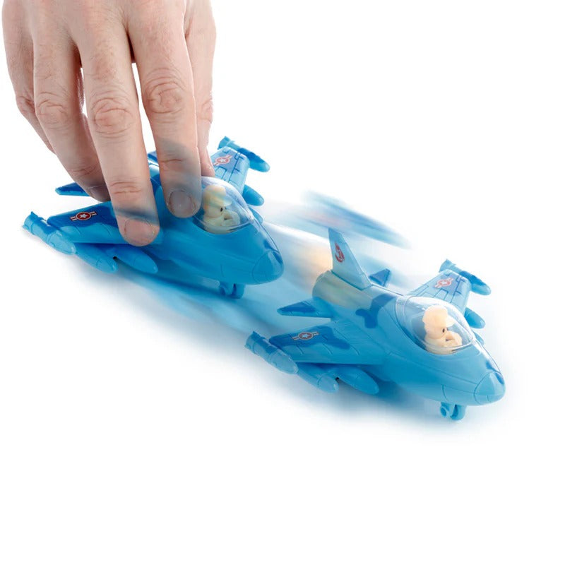 EMOB Push and Go Friction Powered Army Military Fighter Plane.