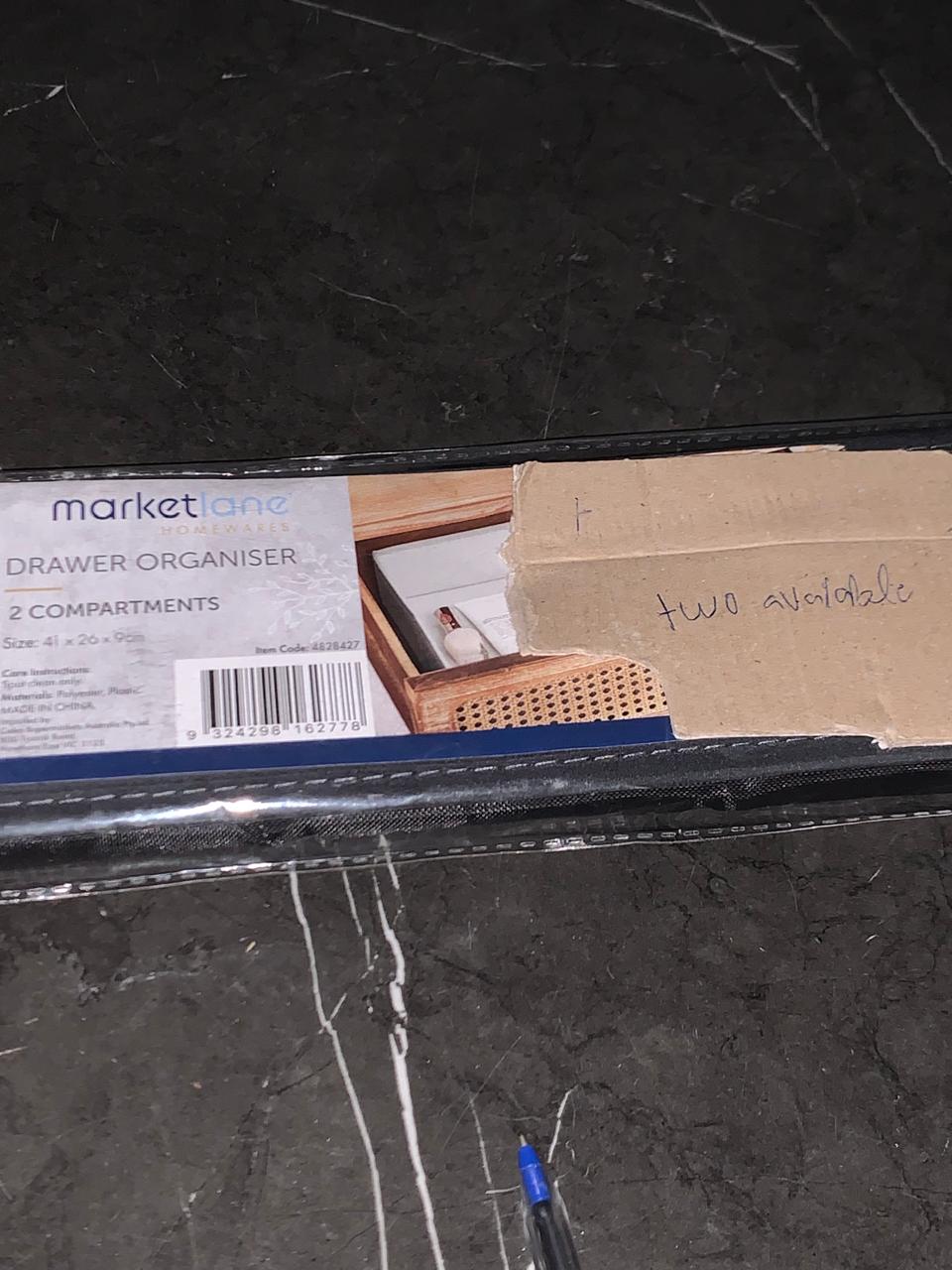 MarketOne Drawer Organiser. (New) SKU:BXL-072