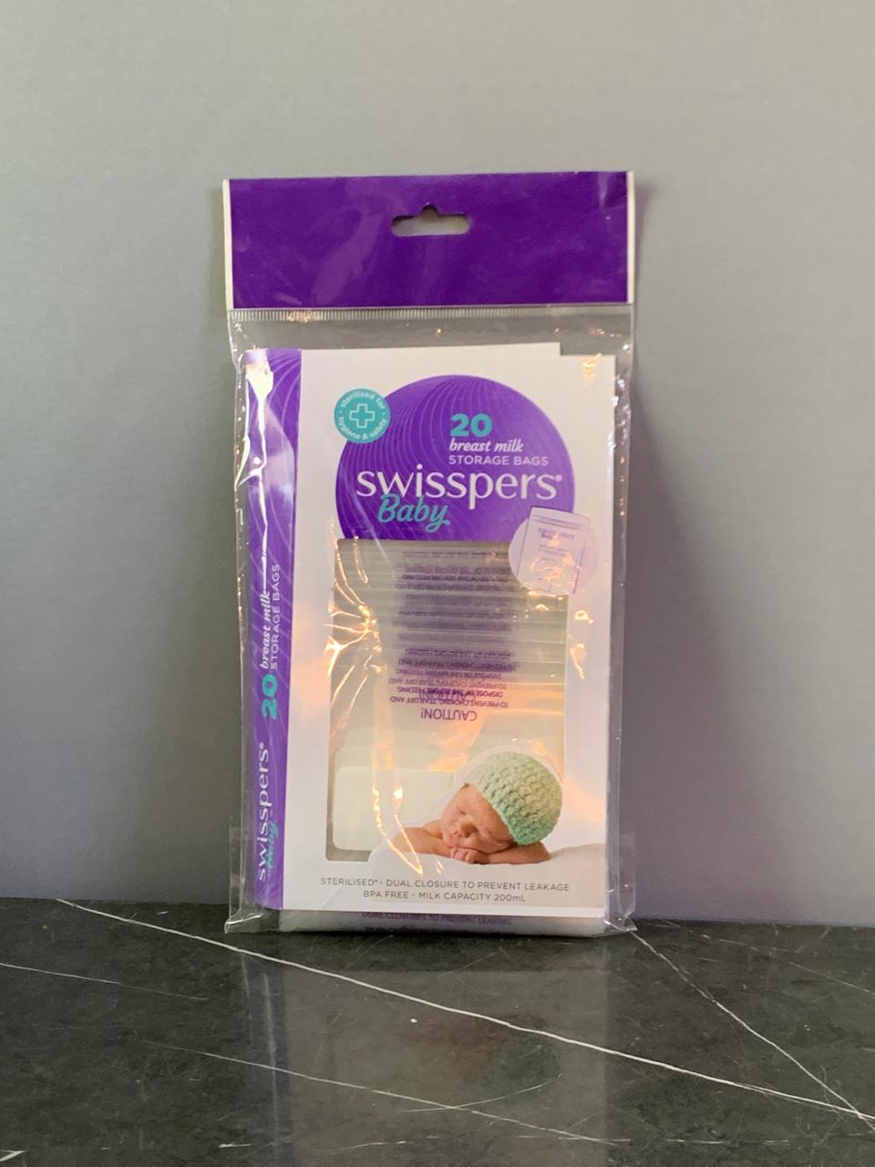 Swisspers Baby Breast Milk Storage Bags. (20 pieces) SKU:BXL-081 (New)