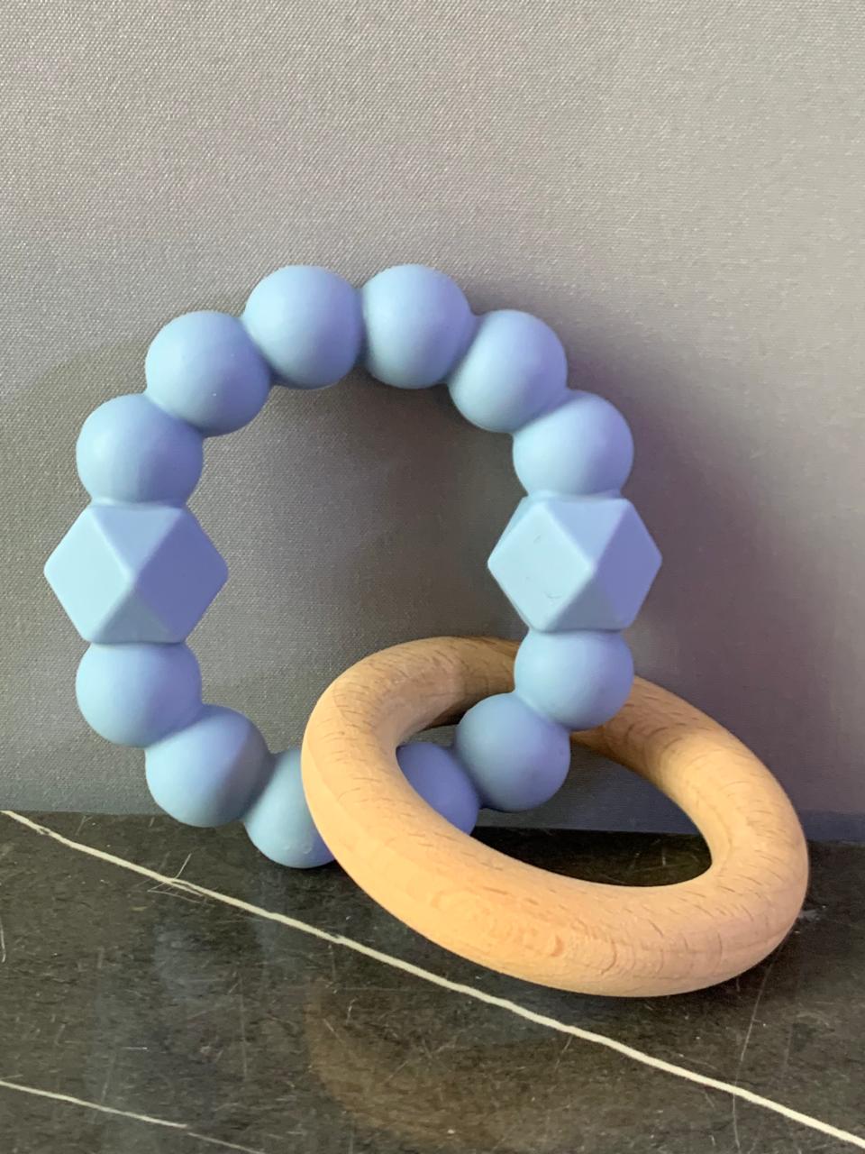 Jellystone Moon Teether - Soft Blue. SKU:BXL-094