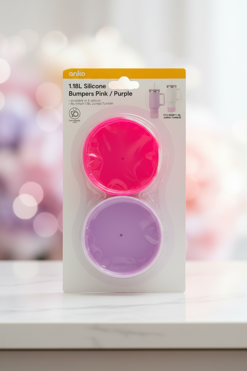 Anko Silicone Bumpers in Pink/Purple. SKU:BXL-002 (new)
