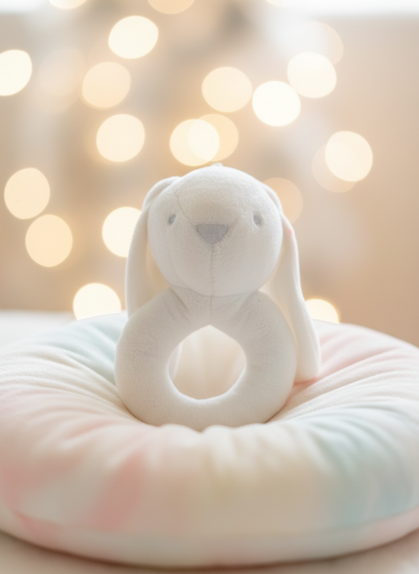 Chad Valley Bunny Grab Ring Rattle. SKU:BXL-059 (condition 9/10)