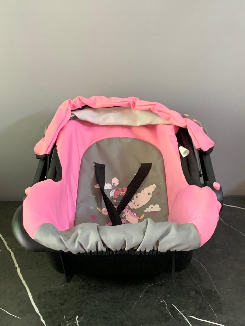 Bayer Baby Doll Deluxe Car Seat With Canopy. SKU:BXL-804 (Rs 450 advance)