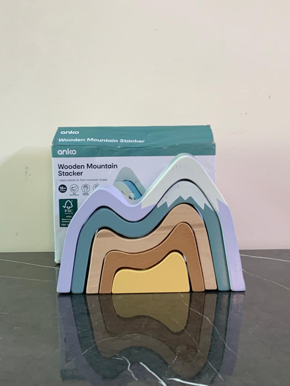 Anko Wooden Mountain Stacker. SKU:BXL-107