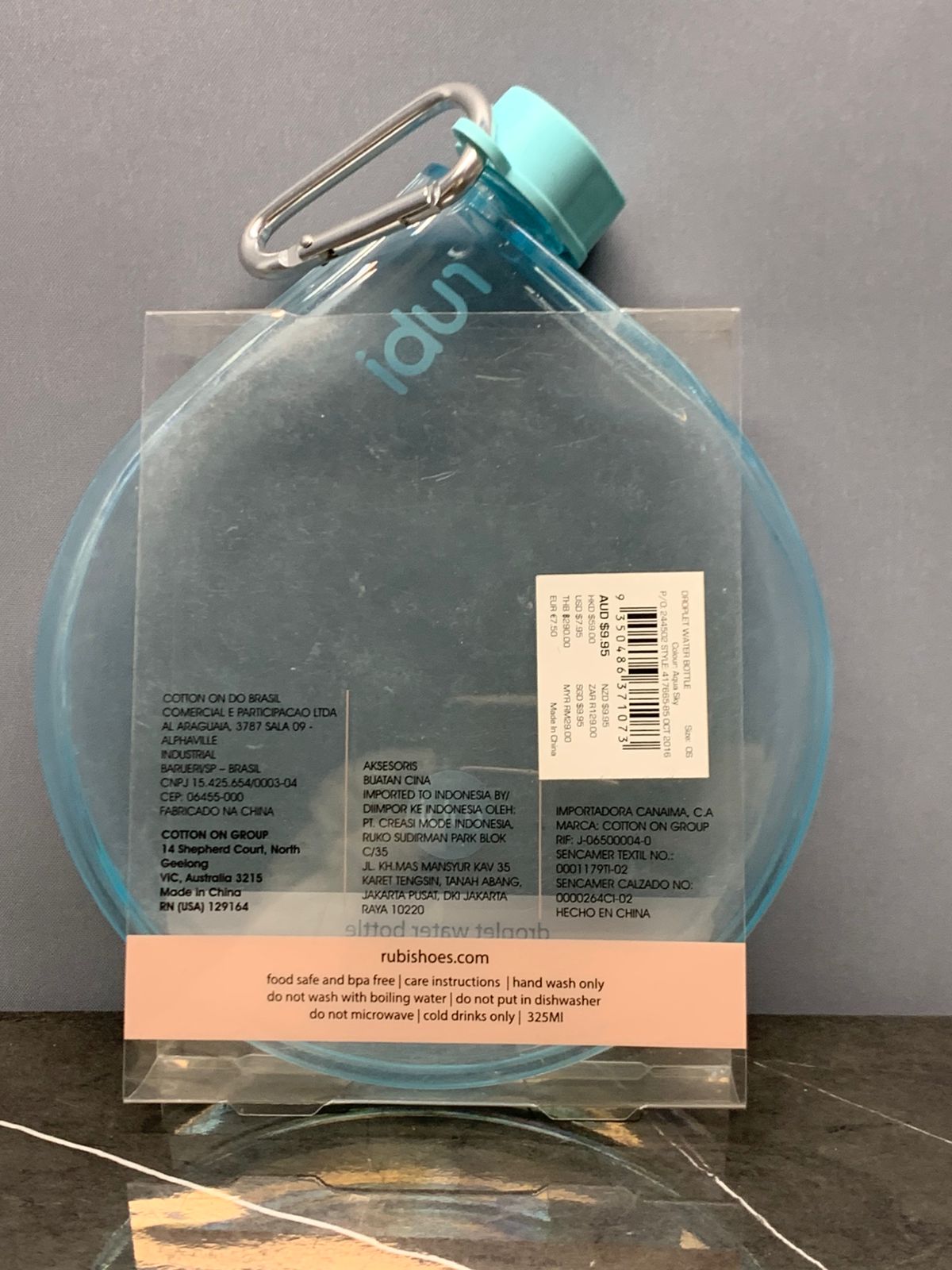 Rubi Droplet Water Bottle.