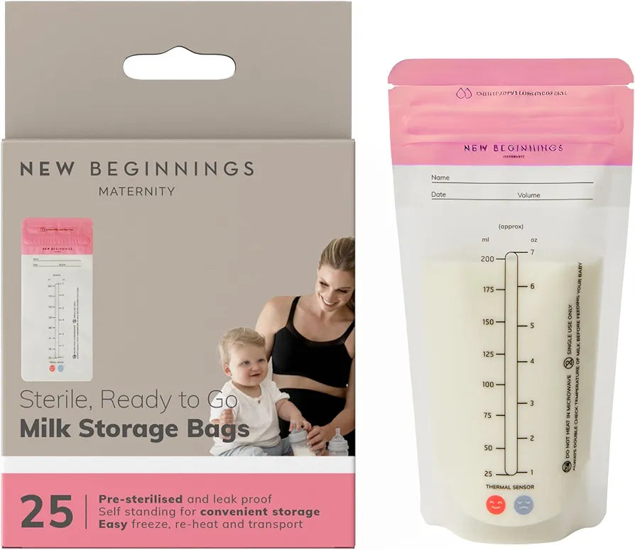 New Beginnings Breast Milk Storage Bags x 25. SKU:BXL-024 (new)