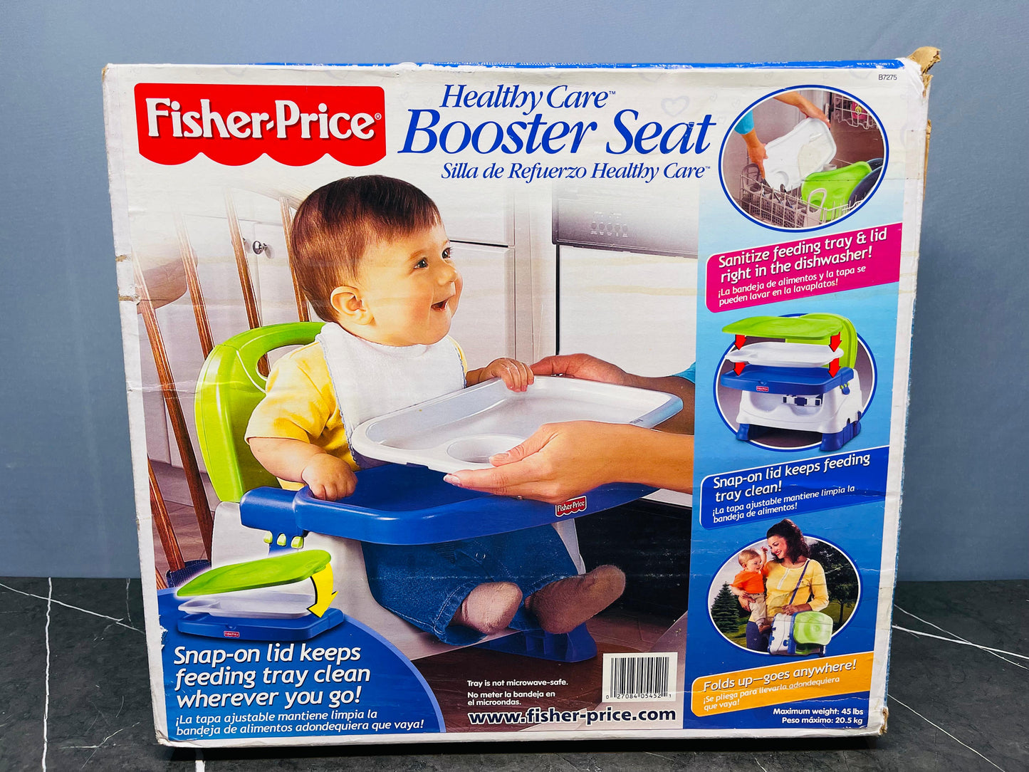 Fisher Price Healthy Care Booster Seat (only blue tray available) (500 advance)