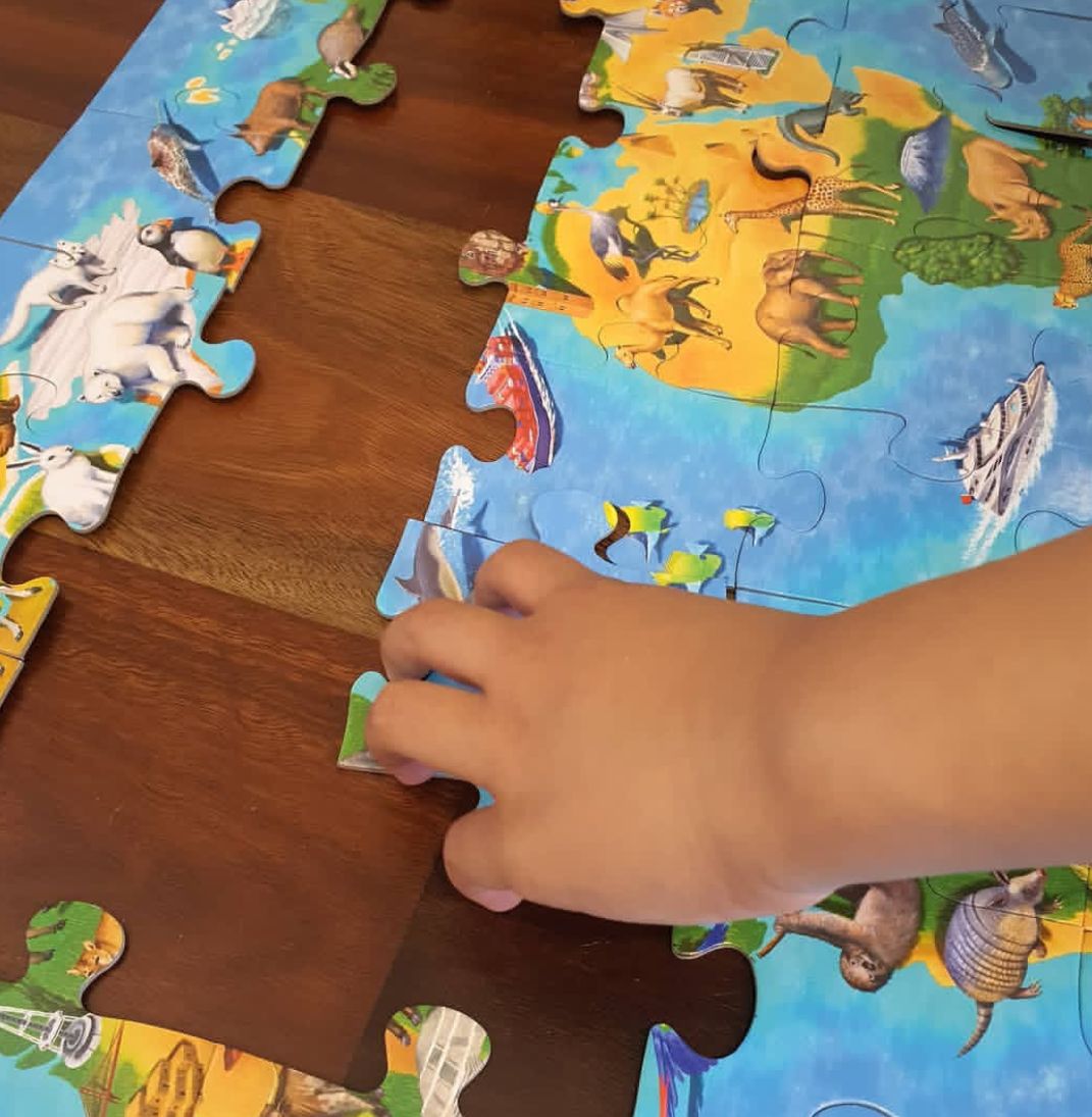 World Map Floor Puzzle" by Cra-Z-Art.