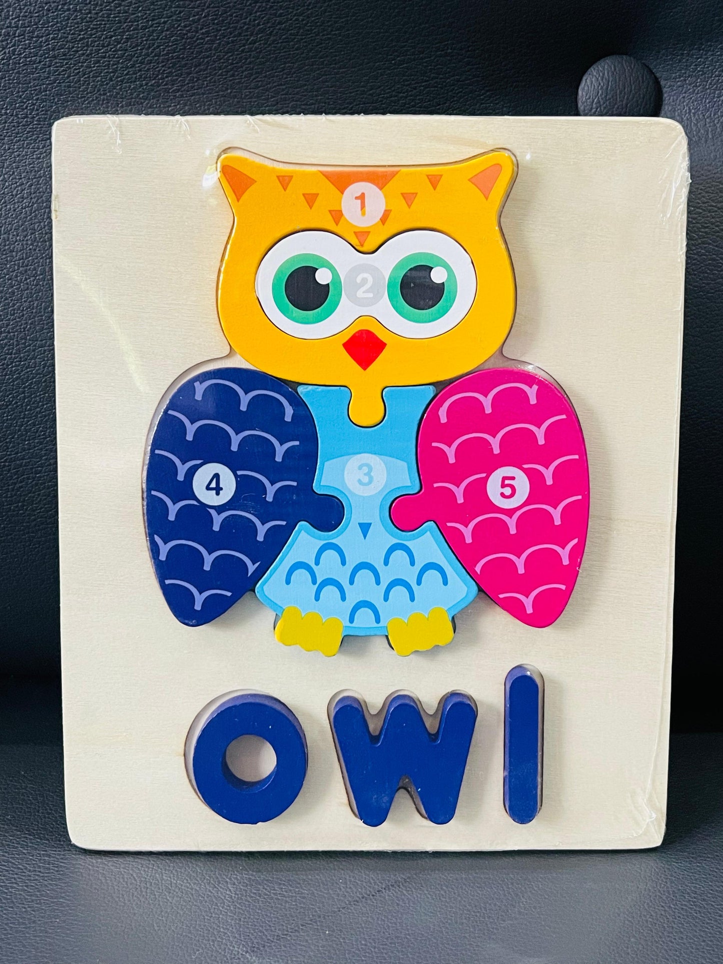 Wooden Shape Block Puzzle Owl.
