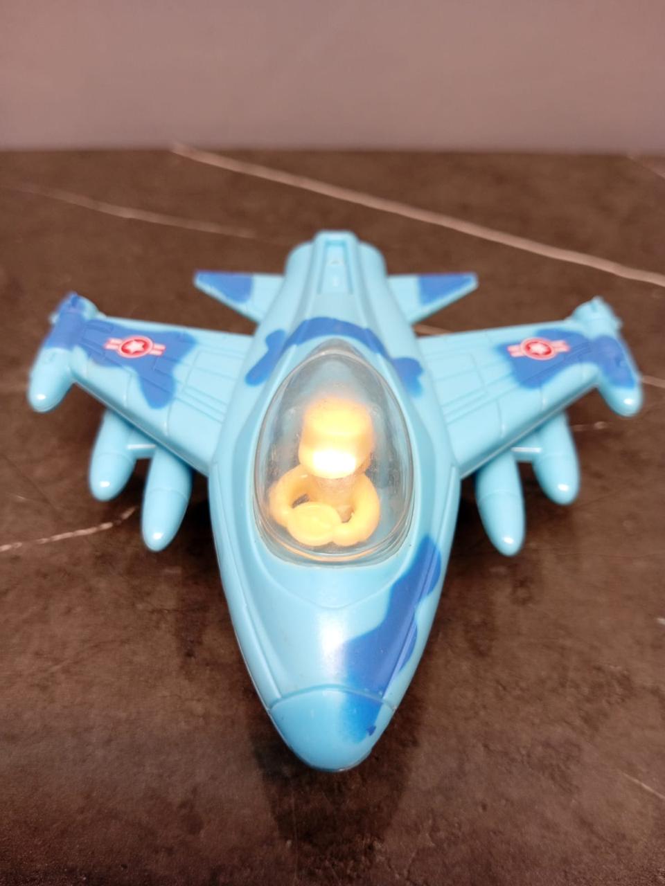 EMOB Push and Go Friction Powered Army Military Fighter Plane.