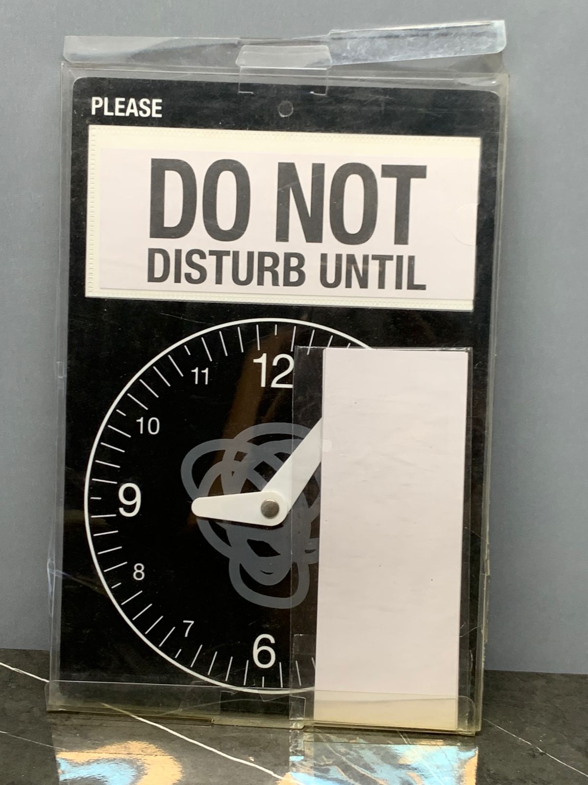 Do Not Disturb Until" Clock Sign