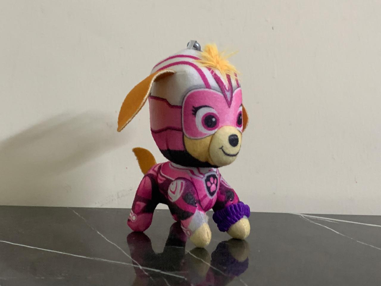 Paw Patrol: The Mighty Movie,  Skye Plush Toy with Keychain. SKU:BXL-086