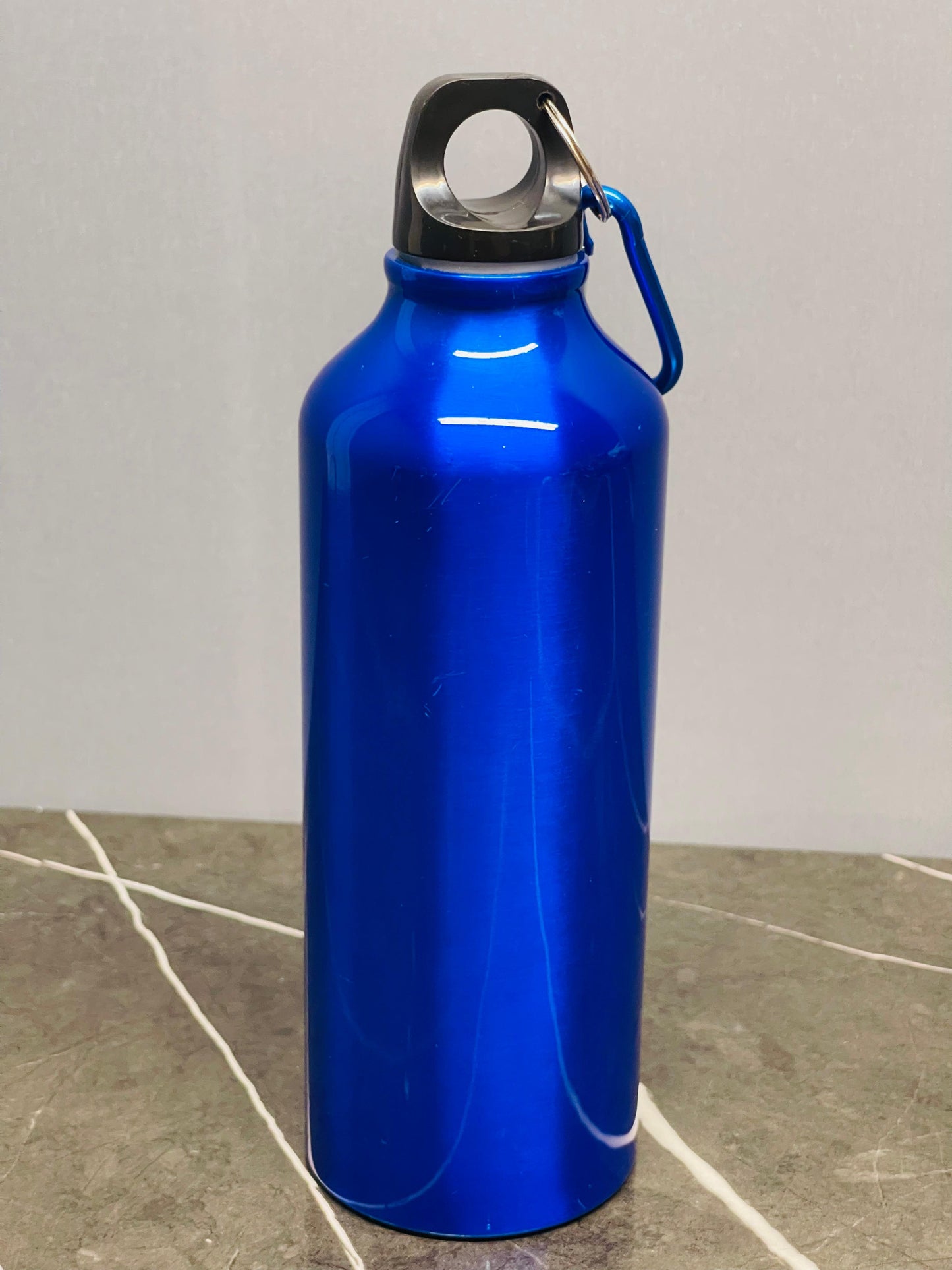 Blue Aluminum Water Bottle.