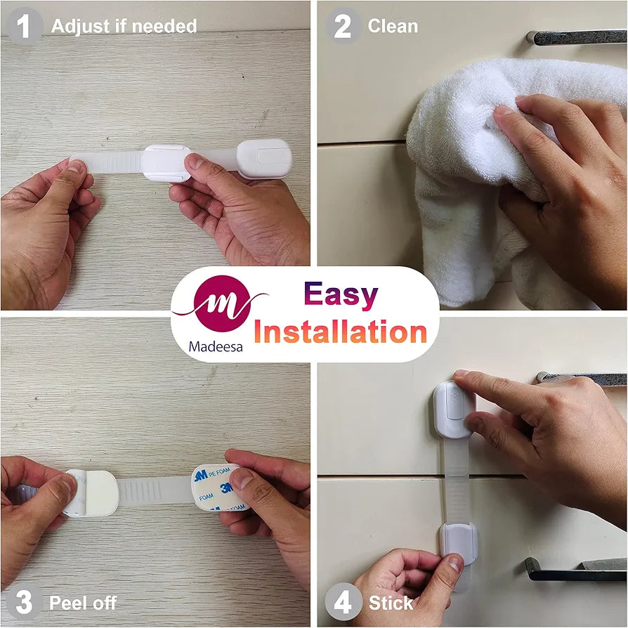 Child Safety Strap Locks.(Set of 3) SKU:BXL-114