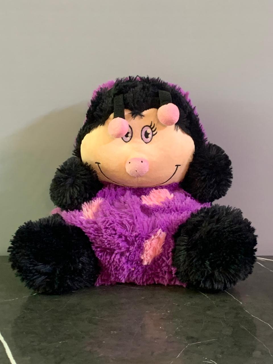 Pillow Pets Purple Ladybug Backpack.