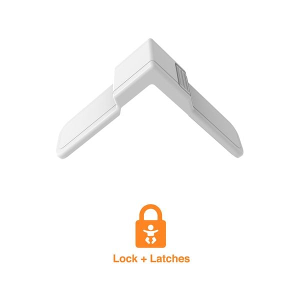 Perma Child Safety Adhesive Corner Locks.(4x) SKU:BXL-118