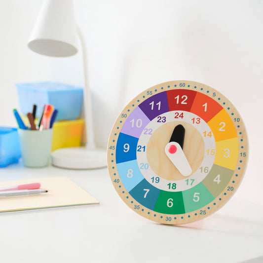 IKEA UNDERHÅLLA Educational Wooden Clock (new)